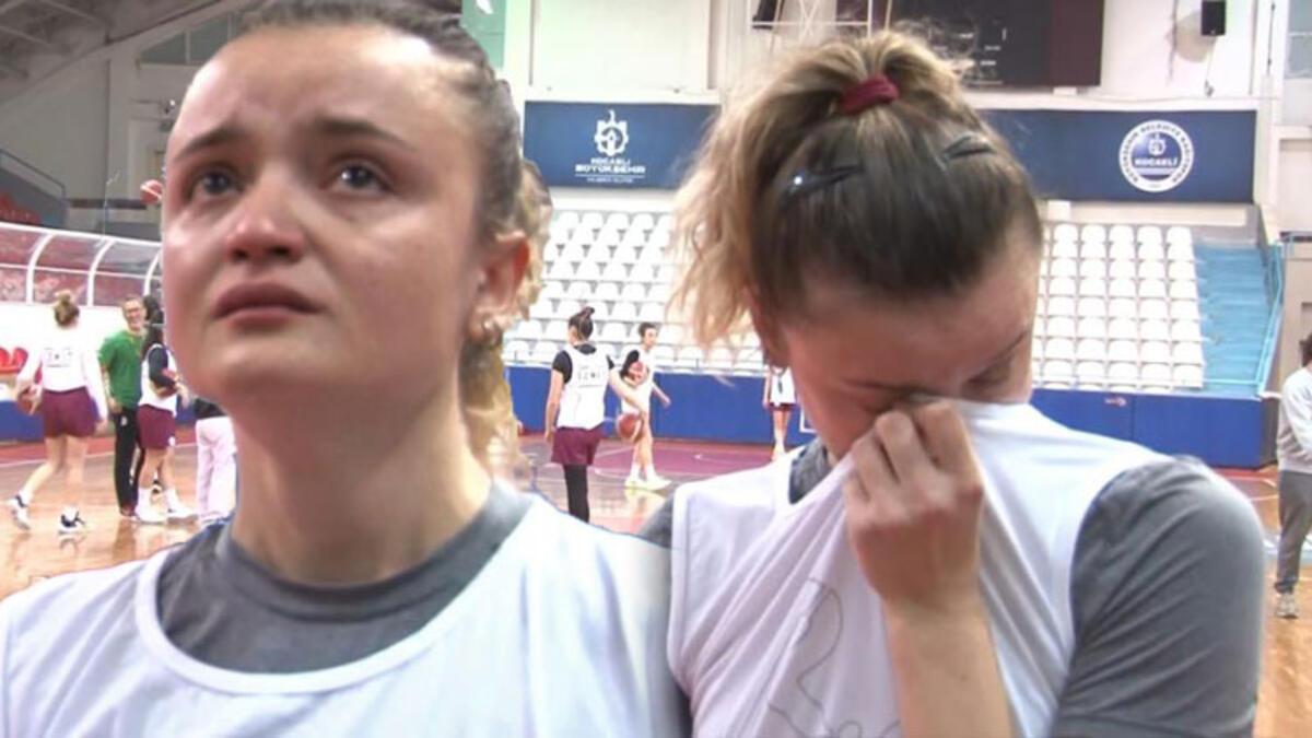 Basketbolcu Büşra Akgün, Hatay'dan bahsederken gözyaşlarını tutamadı