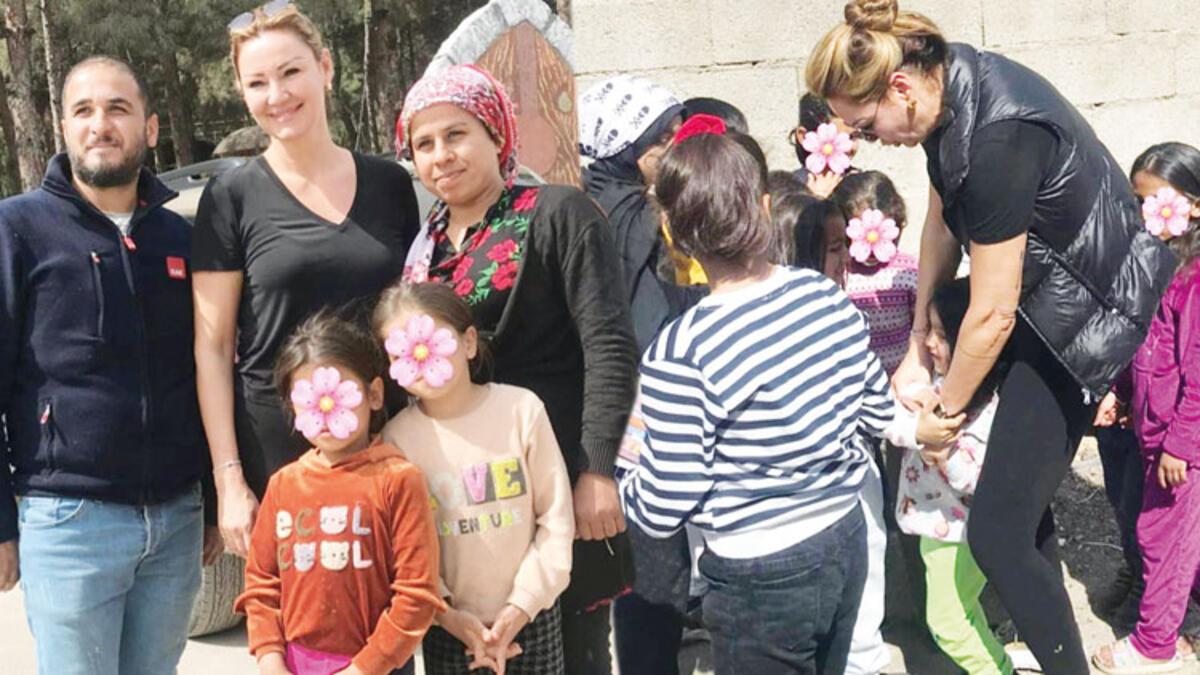 Pınar Altuğ sarsıntı bölgesini ziyaret etti: Koşup sarıldılar