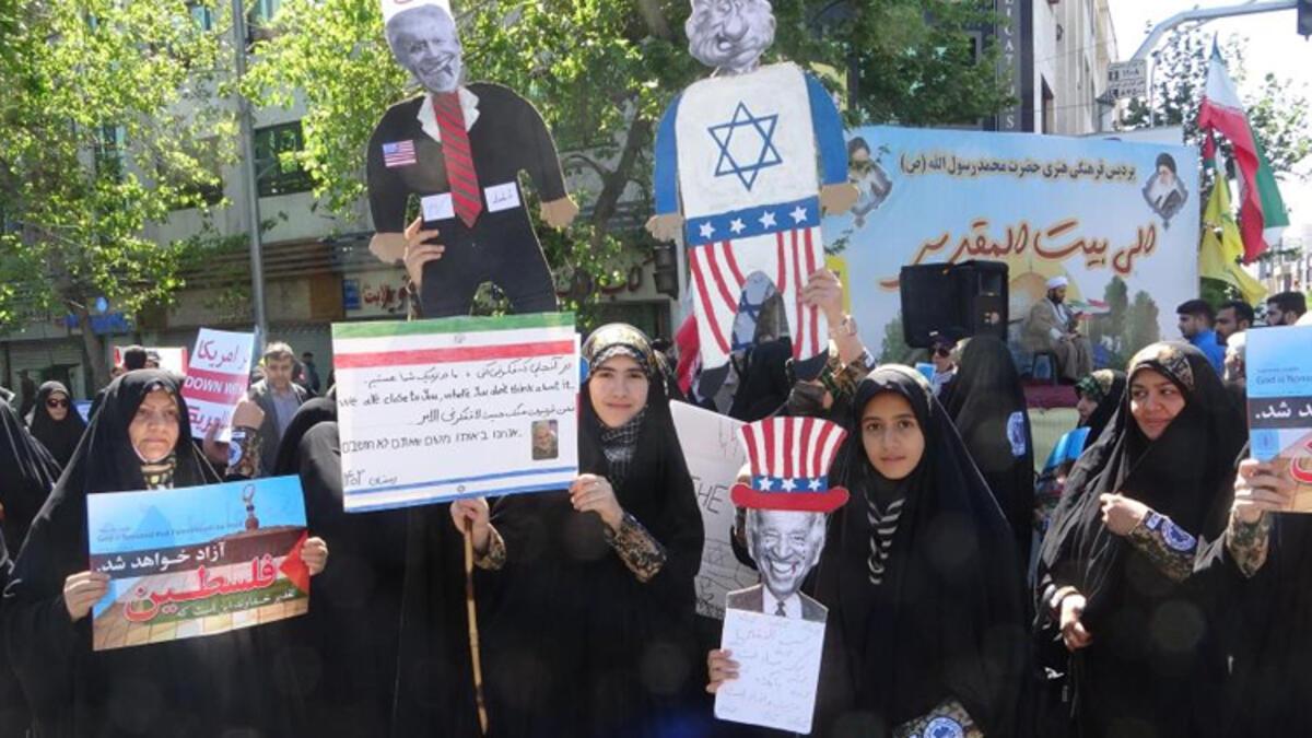 İran’da binlerce kişi “Kudüs Günü” yürüyüşlerine katıldı