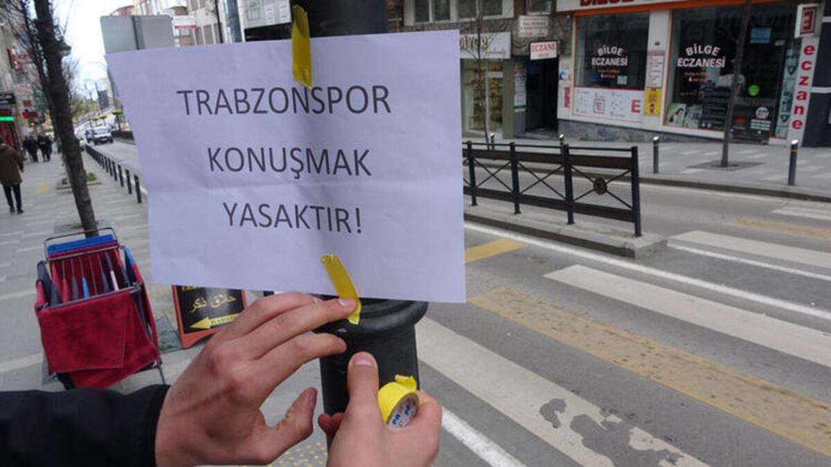 Trabzon sokaklarında gülümseten reaksiyon: "Trabzonspor konuşmak yasaktır"