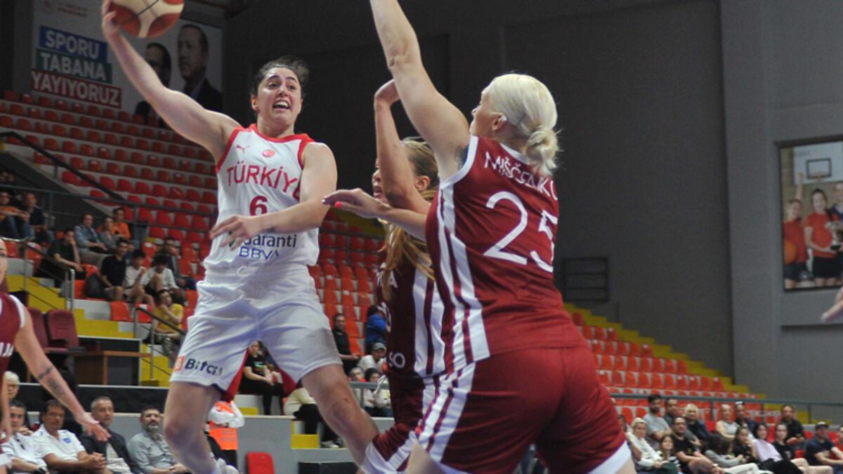 A Ulusal Bayan Basketbol Ekibi, hazırlık maçında Letonya'yı mağlup etti