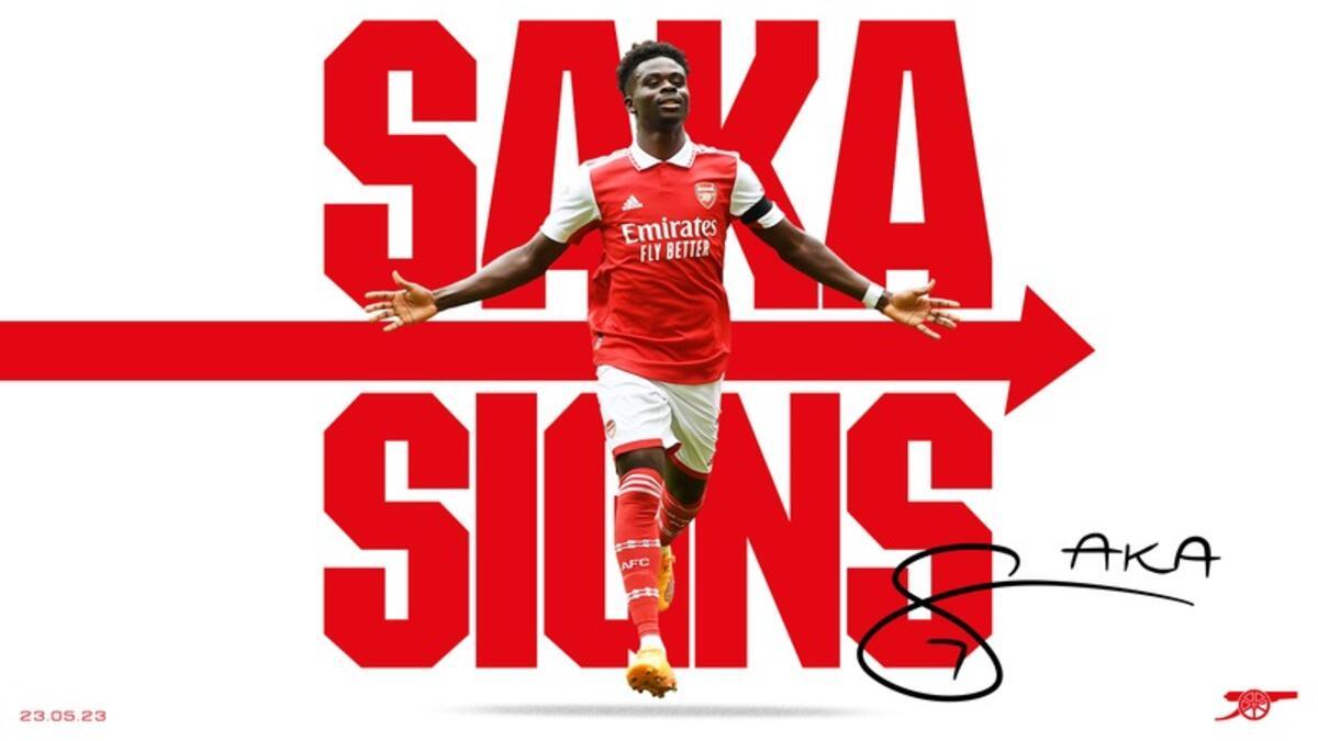 Arsenal, Bukayo Saka’nın kontratını 2027’ye kadar uzattı
