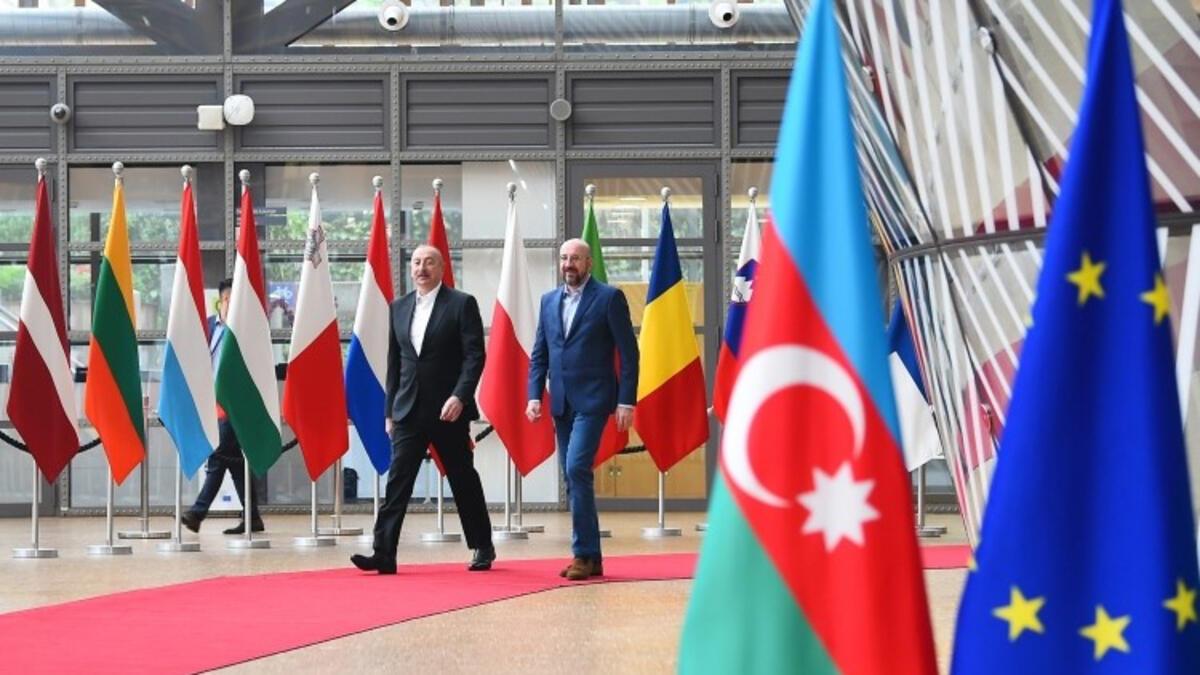 Azerbaycan Cumhurbaşkanı Aliyev, AB Kurulu Lideri Charles Michel ile görüştü