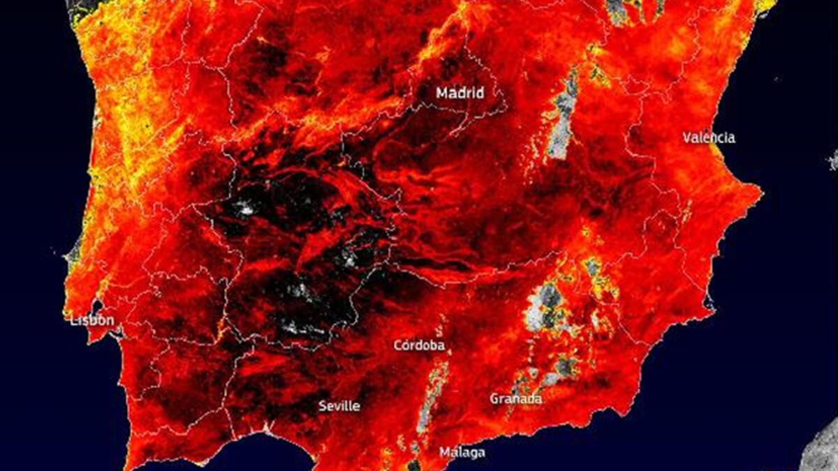 İspanya'da sıcaklık 43 dereceye ulaştı