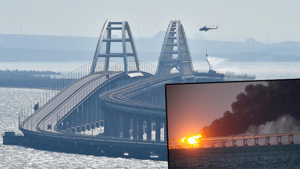 Kırım ve Rusya'yı birbirine bağlayan Kerç Köprüsü'nde peş peşe patlamalar