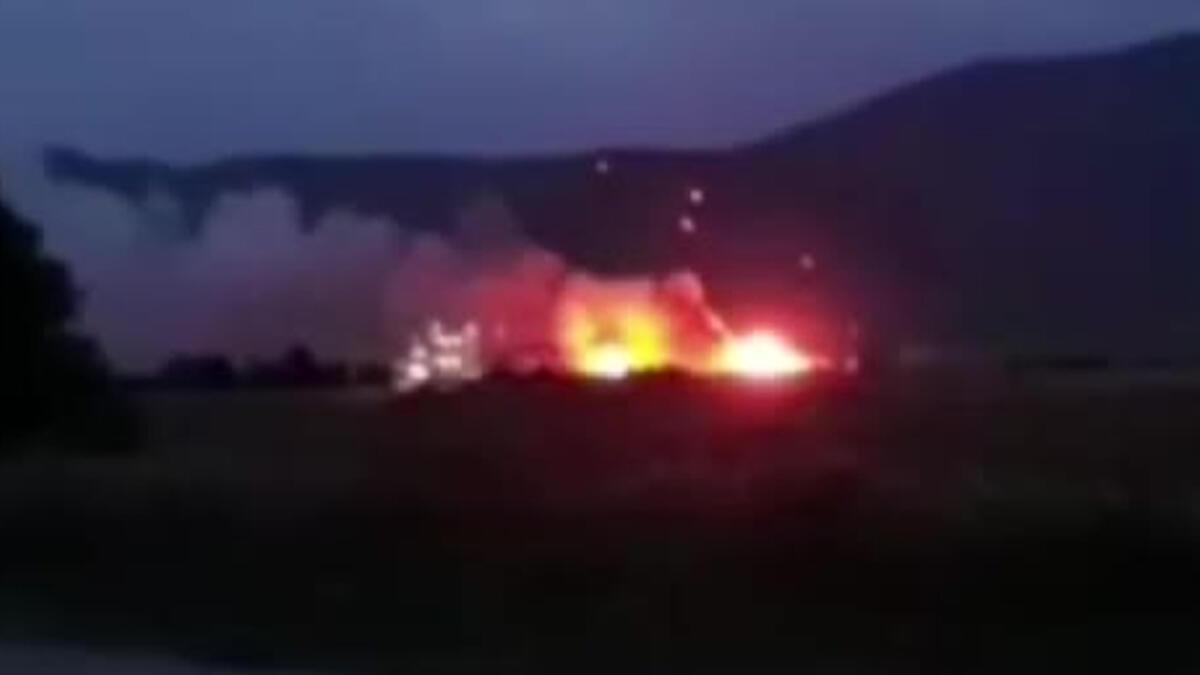 Kırım'da askeri üste yangın! Binlerce kişi tahliye edildi...