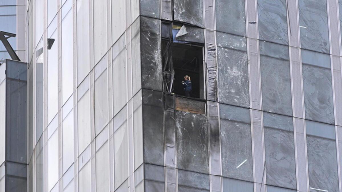 Moskova'ya hücum şoku! 5 katlı binaya isabet etti