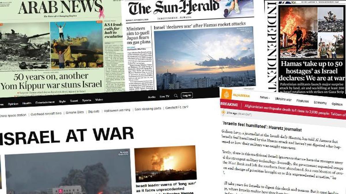 Hamas'ın saldırısı dünya basınında: Arap basınından dikkat çeken gönderme! 'İsrailliler durumu sindiremiyor: Gafil avlandık'
