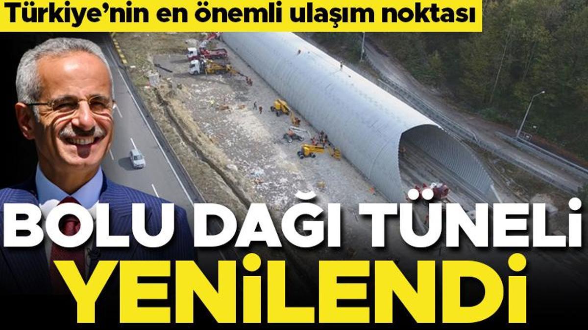 Bolu Dağı tüneli yenilendi... Tünel 90 metre uzatıldı