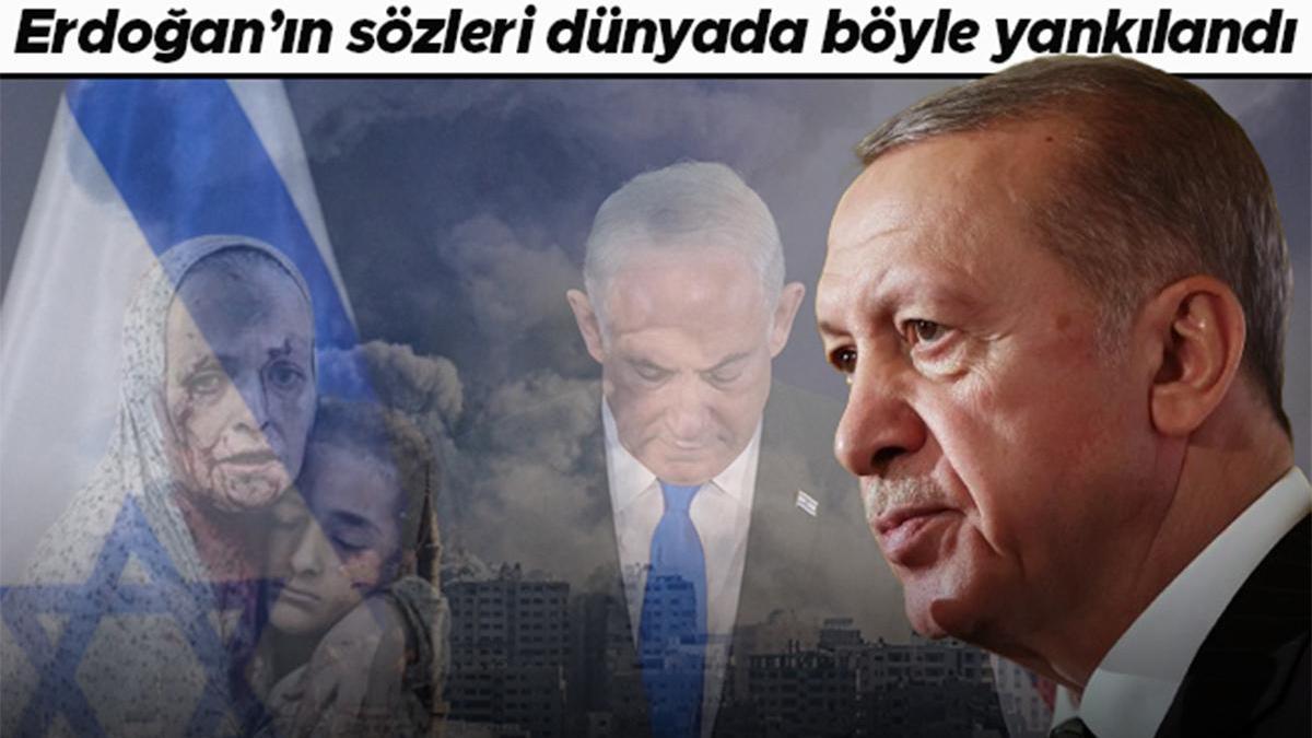 Cumhurbaşkanı Erdoğan'ın kelamları dünyada bu türlü yankılandı... Türk önder, 'gidici' Netanyahu'ya sordu: Nükleer bombanız var mı