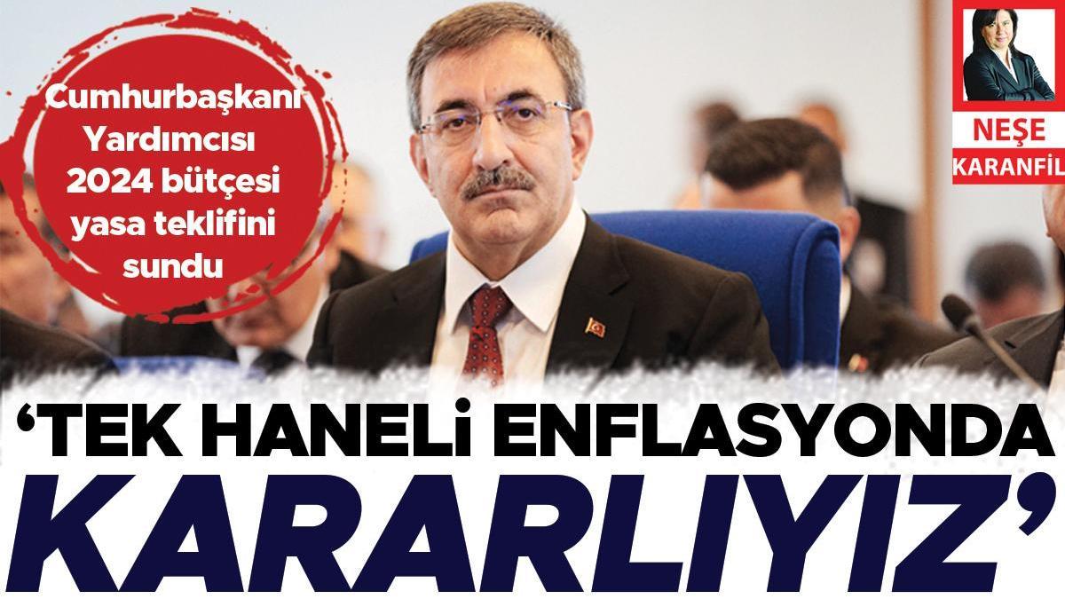 Cumhurbaşkanı Yardımcısı Cevdet Yılmaz 2024 bütçe yasa teklifini sundu: ‘Tek haneli enflasyonda kararlıyız’